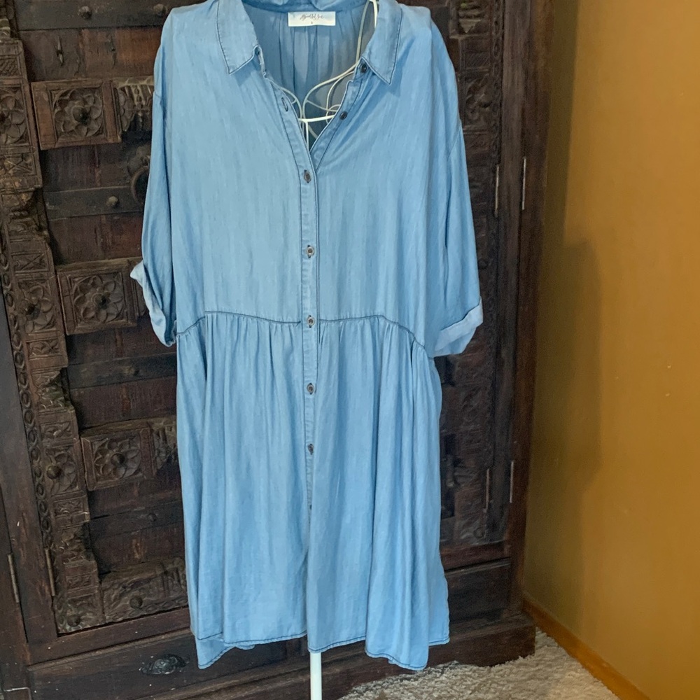 Chambray Mini Dress